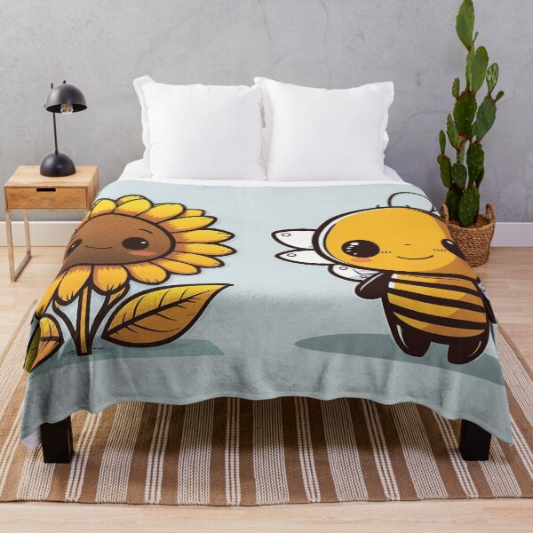 Item preview, Super cute bee with sunflower friend designed and sold by NxtGenArt.