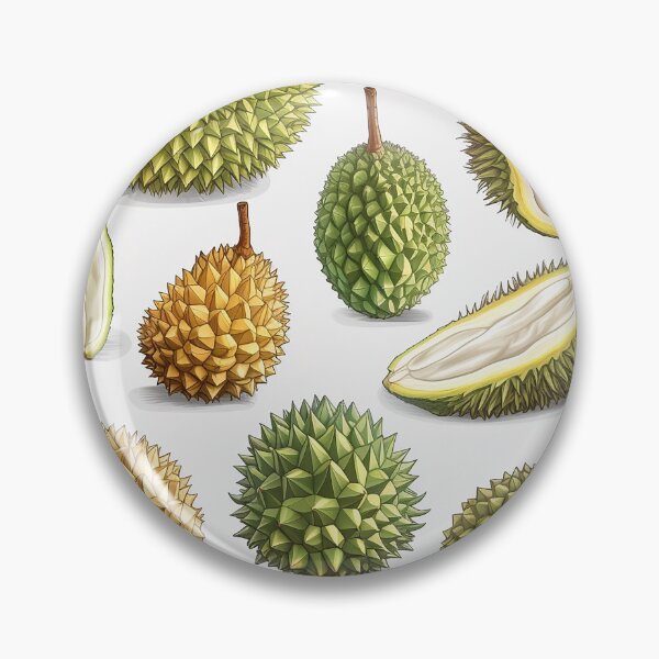Item preview, Botanical Illustration of Durian Fruits in Multiple Angles designed and sold by EmeraldeaArt.