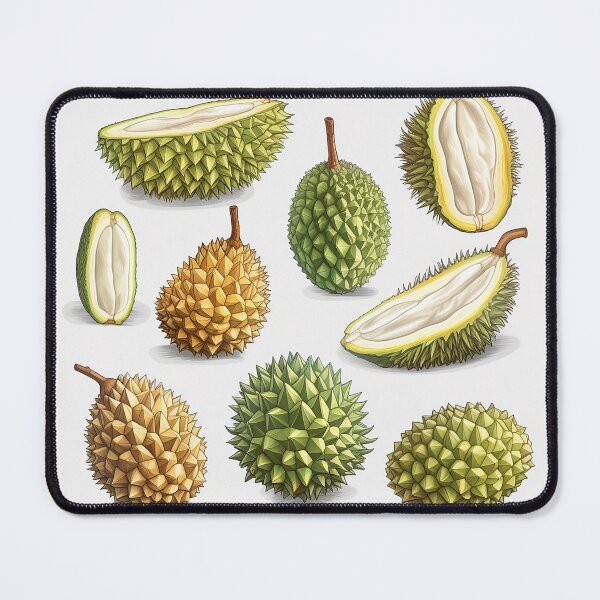 Item preview, Botanical Illustration of Durian Fruits in Multiple Angles designed and sold by EmeraldeaArt.