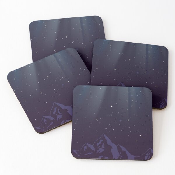 Item preview, landscape with mountains and stars, night sky background with stars and mountains designed and sold by SabinArt.
