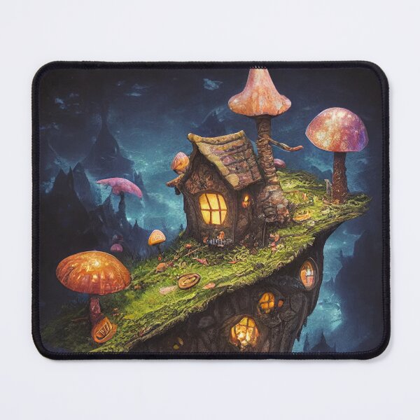 Item preview, Majestic world of magic Mushrooms and cute houses designed and sold by Piotrek0001.