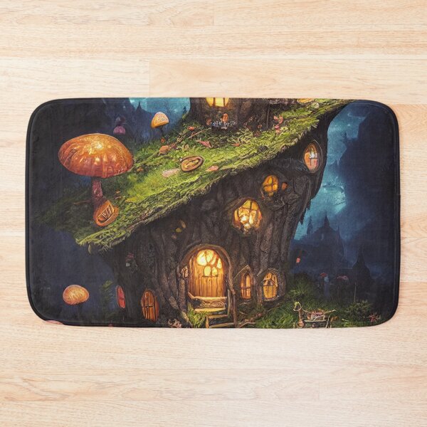 Item preview, Majestic world of magic Mushrooms and cute houses designed and sold by Piotrek0001.