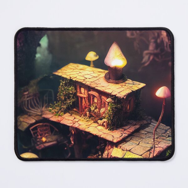 Item preview, Majestic world of magic Mushrooms and cute houses designed and sold by Piotrek0001.