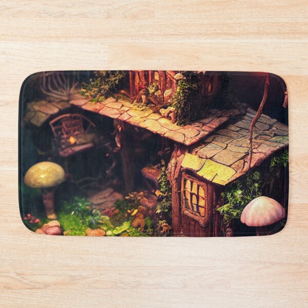 Item preview, Majestic world of magic Mushrooms and cute houses designed and sold by Piotrek0001.