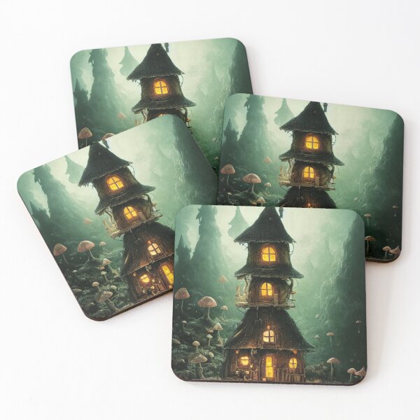 Item preview, Majestic world of magic Mushrooms and cute houses designed and sold by Piotrek0001.