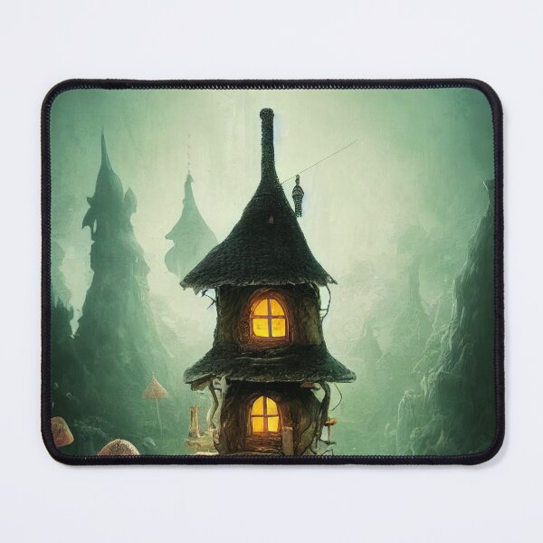 Item preview, Majestic world of magic Mushrooms and cute houses designed and sold by Piotrek0001.