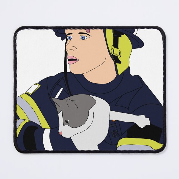 Item preview, evan buckley with cat designed and sold by mariamstuff.