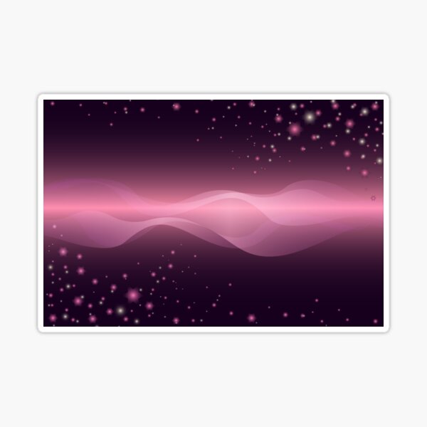 Glittery Cosmos Stickers in Galaxy Gradient Color