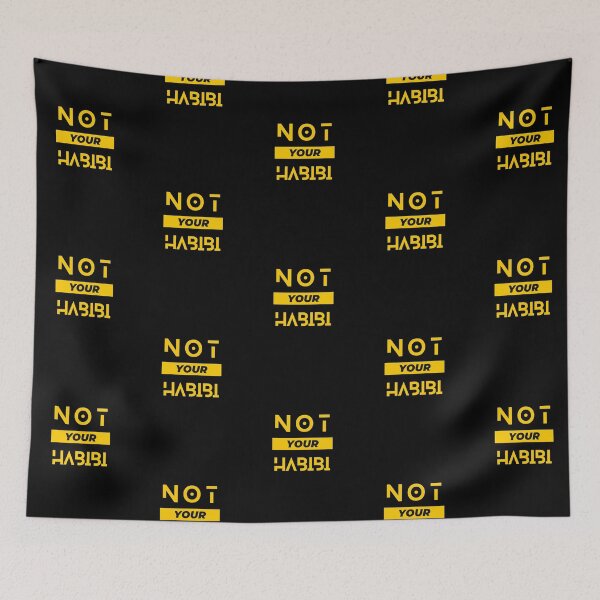 Aperçu de l'œuvre "Pas votre Habibi" | Design moderne avec fond noir créée et vendue par RM-Journey.