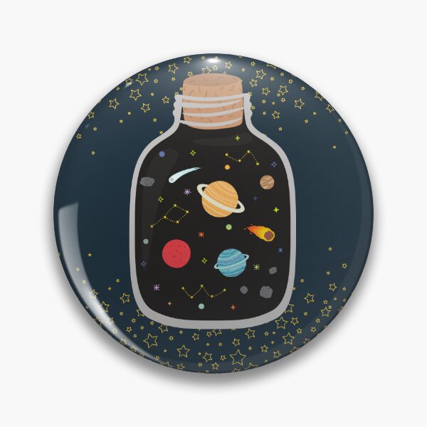 Item preview, Solar System in a Bottle on Teal designed and sold by KatsCanvas.