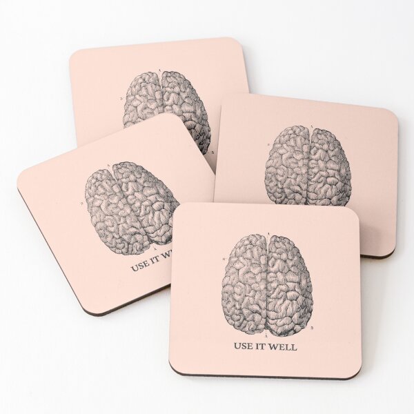 Use it well - Brain Coasters (Set of 4)