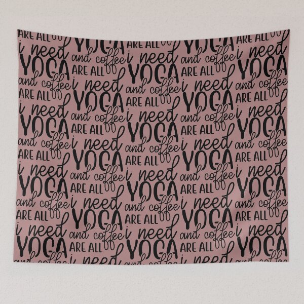 Item preview, Yoga Quote Yoga and Coffee Are All I Need Motivational Saying designed and sold by SoccaTamam.