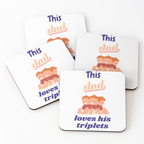 Item preview, this dad loves his triplets designed and sold by tatouma-shopp.