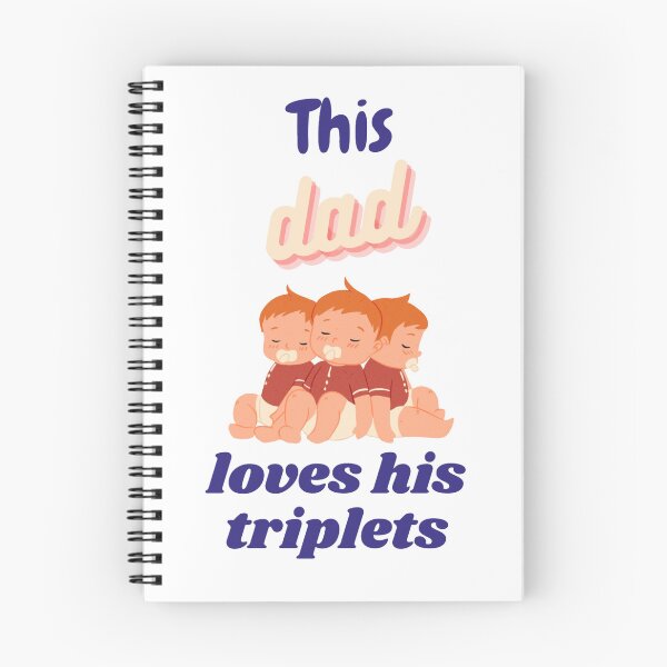 Item preview, this dad loves his triplets designed and sold by tatouma-shopp.