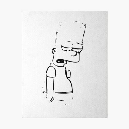 Bart sad Art Board Print by Loony80