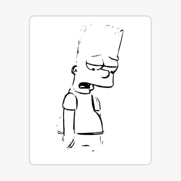 sad triste simpsons lossimpsons bart sticker by @erikamc5