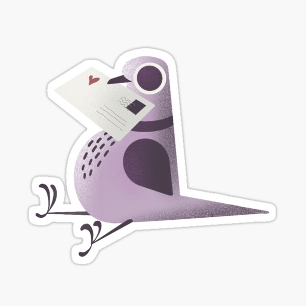 Funky Little Pigeon Sticker for Sale by sillysellsstuff