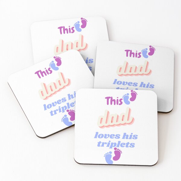 Item preview, this dad loves his triplets designed and sold by tatouma-shopp.