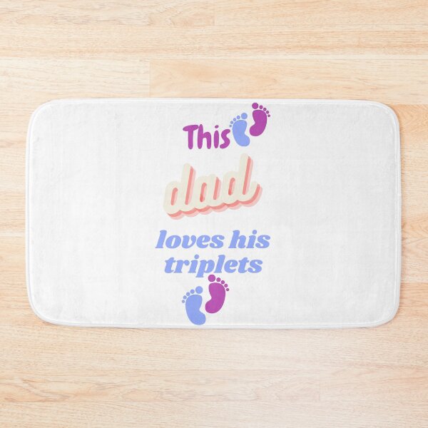 Item preview, this dad loves his triplets designed and sold by tatouma-shopp.