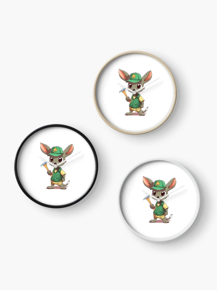 Thumbnail 3 of 4, Clock, Tradie Chibi Roo designed and sold by RooArtistry.