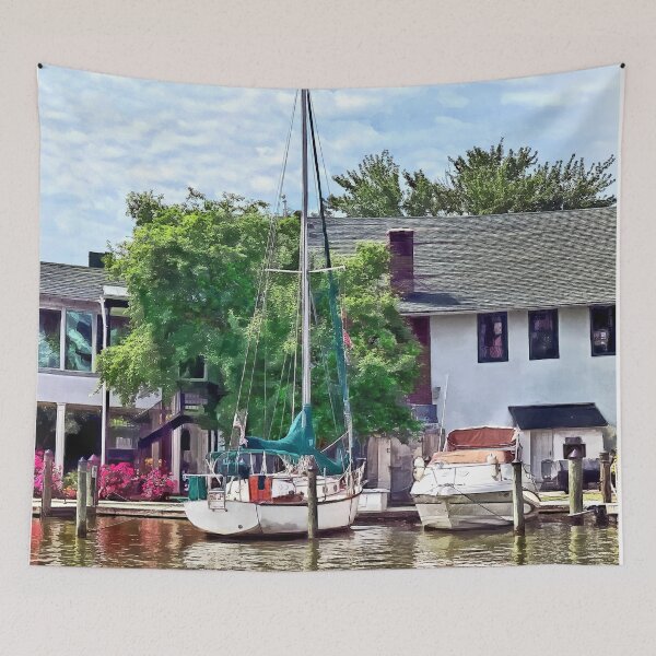 Item preview, Alexandria VA - Docked Boats designed and sold by Susan Savad.