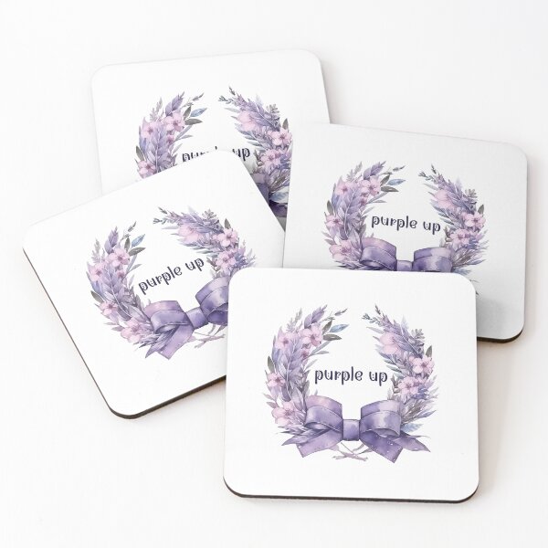 Item preview, Strength in Bloom cutout - purple up a purple floral aquarelle wreath  designed and sold by EmeraldeaArt.