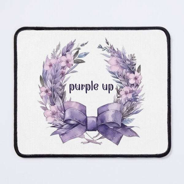 Item preview, Strength in Bloom cutout - purple up a purple floral aquarelle wreath designed and sold by EmeraldeaArt.