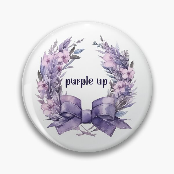 Item preview, Strength in Bloom cutout - purple up a purple floral aquarelle wreath  designed and sold by EmeraldeaArt.
