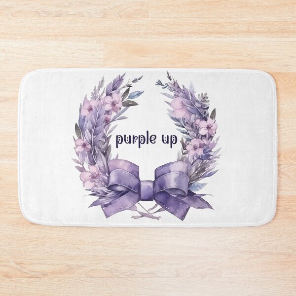 Item preview, Strength in Bloom cutout - purple up a purple floral aquarelle wreath  designed and sold by EmeraldeaArt.