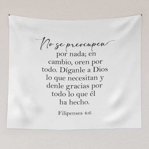 Item preview, Filipenses 4:6 Spanish Bible Verse designed and sold by Aryam Quotes.