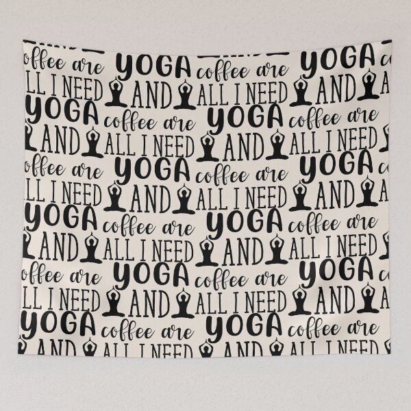 Item preview, Yoga Quotes Yoga and Coffee Are All I Need Motivational Saying designed and sold by SoccaTamam.