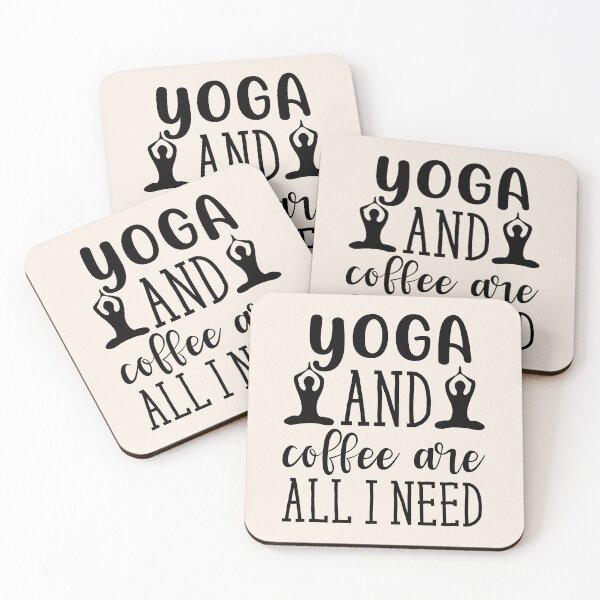 Item preview, Yoga Quotes Yoga and Coffee Are All I Need Motivational Saying designed and sold by SoccaTamam.