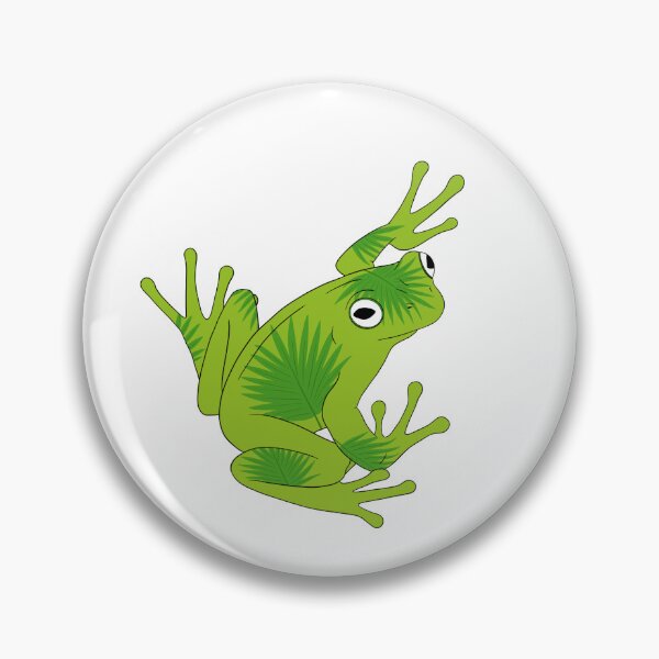 Item preview, Fan palm leafy green frog designed and sold by LibbyHaggerArt.
