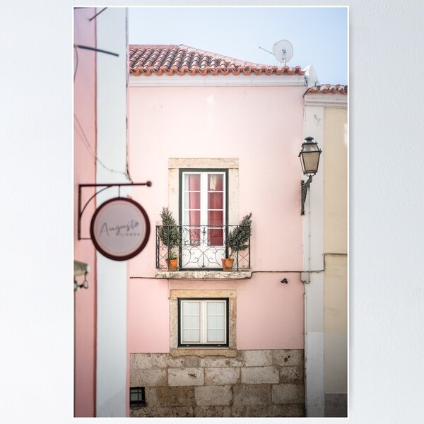 Item preview, Pastel Pink House | Alfama Lisbon designed and sold by PhotosByVille.