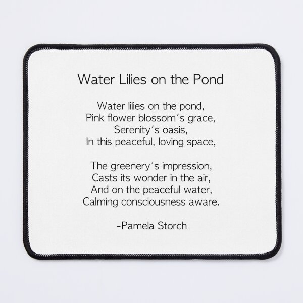 Item preview, Water Lilies on the Pond Poem designed and sold by Pamela Storch.