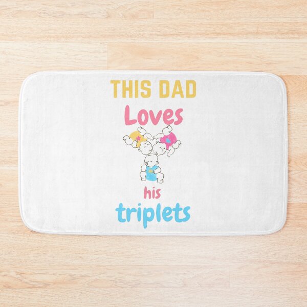 Item preview, this dad loves his triplets designed and sold by tatouma-shopp.