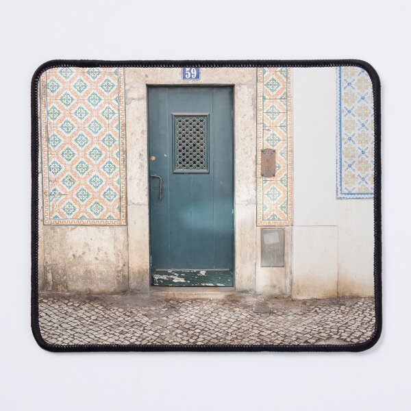 Item preview, Portuguese Tiles | Dark Green Door | Alfama Lisbon designed and sold by PhotosByVille.