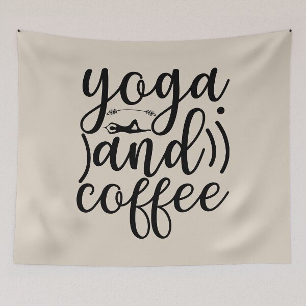 Item preview, Yoga Quotes Yoga and Coffee Are All I Need Motivational Sayings designed and sold by SoccaTamam.