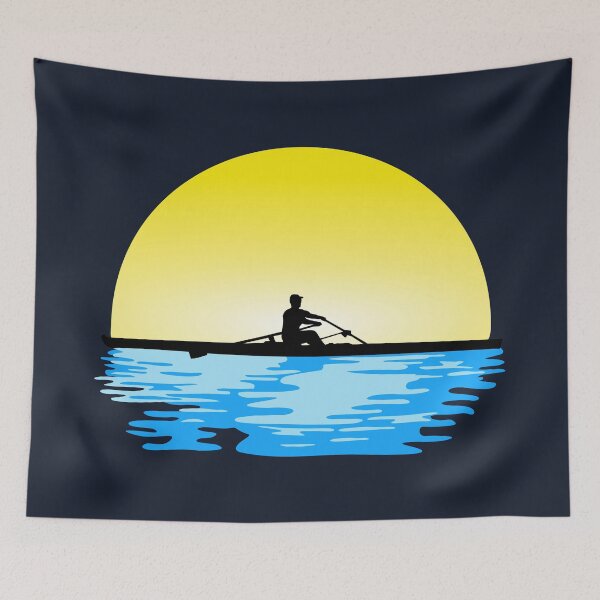 Artikelvorschau, Rudern, Ruderboot, Wasser und Sonnenuntergang, Einer Rudern entworfen und verkauft von claudiasartwork.