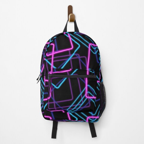 Item preview, Seamless pattern of glowing neon squares designed and sold by Marina Smorodinskaya.