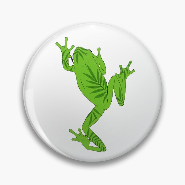 Item preview, Kentia palm leafy green frog  designed and sold by LibbyHaggerArt.