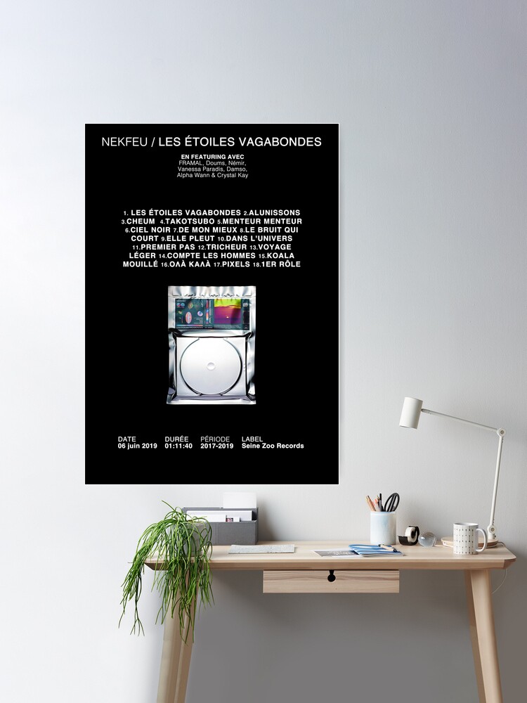 Album Poster Les Etoiles Vagabondes De Nekfeu, Rap Posters, Album Cover,  Album Wall Art, Custom Album Poster, Rapper Poster, French Rap 