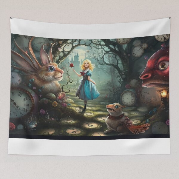 Item preview, Alice in Wonderland. "Tea Party with the Mad Hatter and the Cheshire Cat" designed and sold by thewandswant.