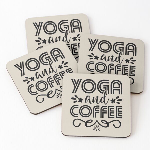 Item preview, Yoga Quote Yoga and Coffee Motivational Saying designed and sold by SoccaTamam.