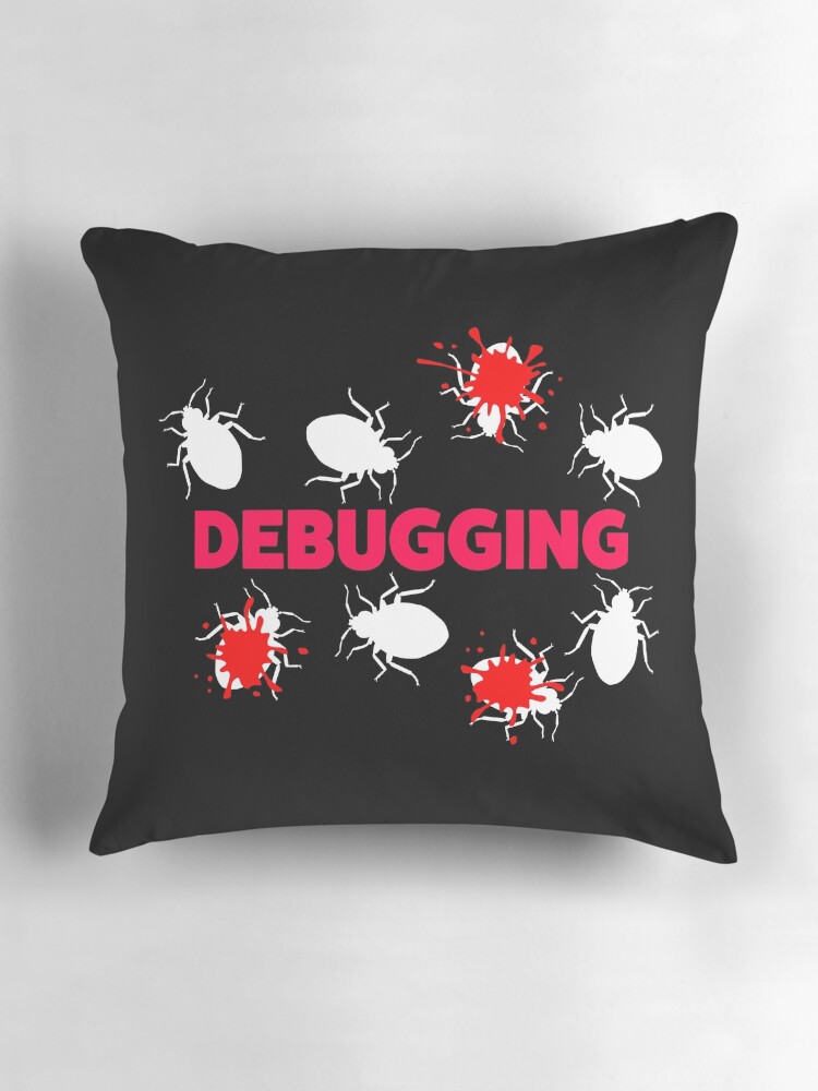 Thumbnail 3 of 4, Pillow, Debugging designed and sold by KeepOnCoding.