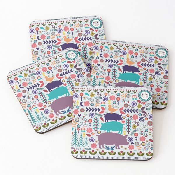 Item preview, Stacked Pigs Folk Art Design designed and sold by BEllenDesigns.