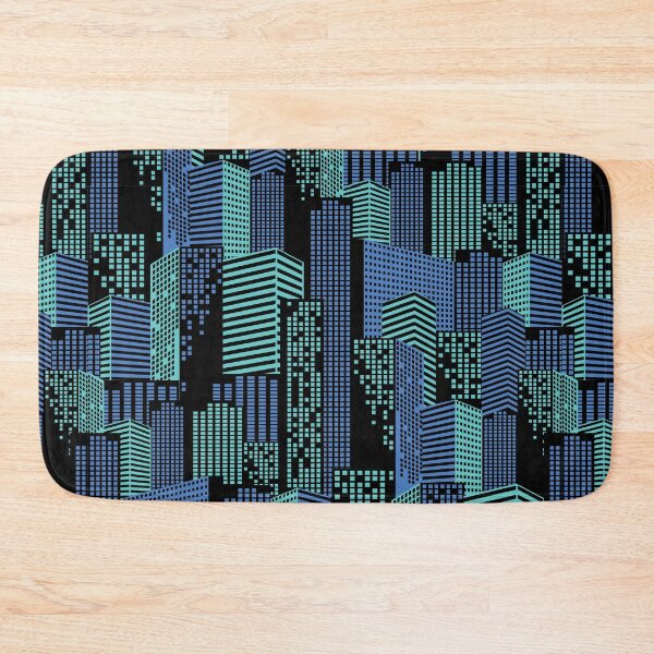 Item preview, Neon city. Seamless pattern from skyscrapers designed and sold by Marina Smorodinskaya.