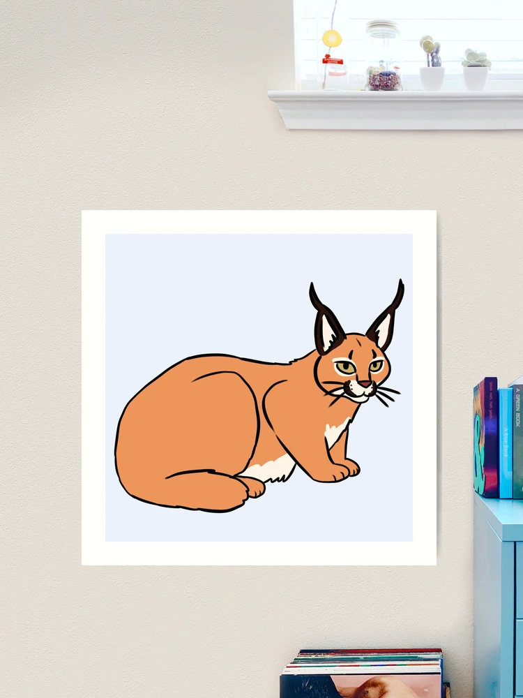 Caracal Running Through The Flames, Digital Arts by Swannai