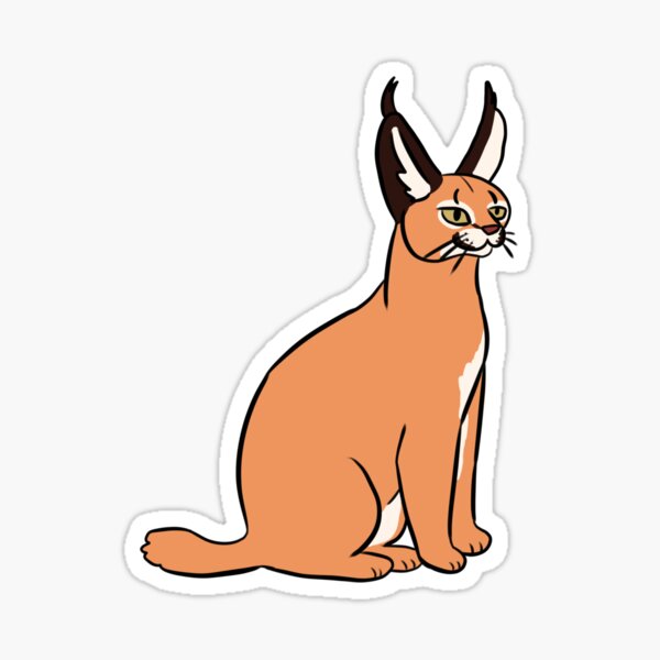 big floppa - caracal Sticker for Sale by faelarvae