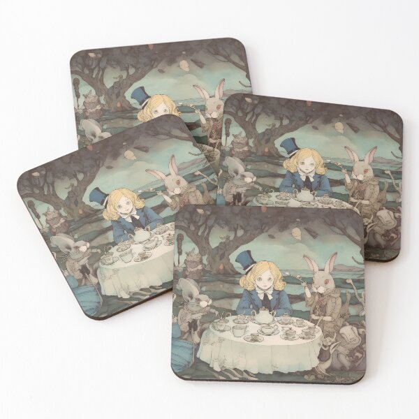 Item preview, Alice in Wonderland. "Tea Party with the Mad Hatter and the Cheshire Cat" designed and sold by thewandswant.